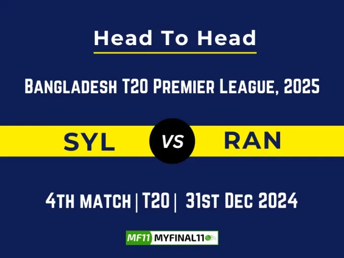 SYL vs RAN Player Battle, Head to Head Team Stats, Player Record