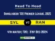 SYL vs RAN Player Battle, Head to Head Team Stats, Player Record