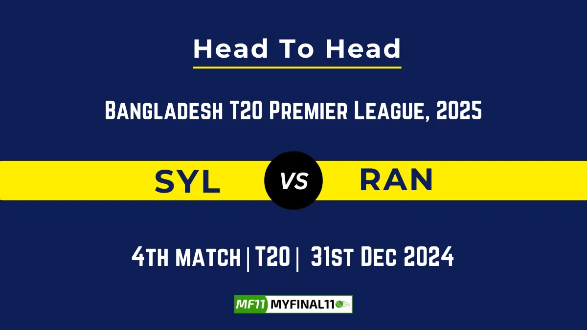 SYL vs RAN Player Battle, Head to Head Team Stats, Player Record