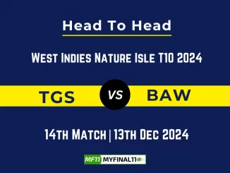 TGS vs BAW Player Battle, Head to Head Team Stats, Team Record - West Indies Nature Isle T10 2024