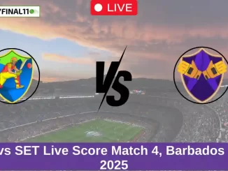 TIT vs SET Live Score Match 4, Barbados T10, 2025