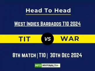 TIT vs WAR Player Battle, Head to Head Team Stats, Player Record