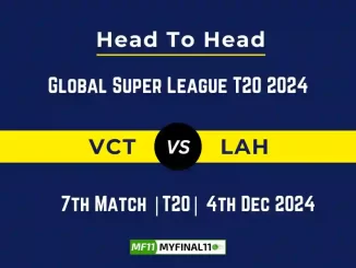 VCT vs LAH Player Battle, Head to Head Team Stats, Team Record - Global Super League T20 2024