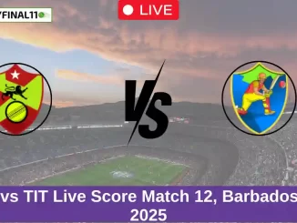 VOY vs TIT Live Score Match 12, Barbados T10, 2025