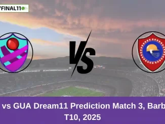 WAR vs GUA Dream11 Prediction Match 3, Barbados T10, 2025