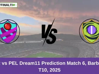 WAR vs PEL Dream11 Prediction Match 6, Barbados T10, 2025