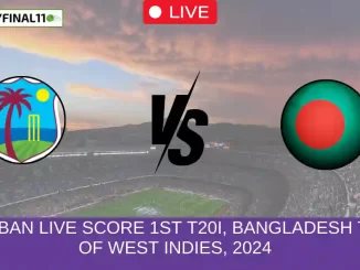 WI vs BAN Live Score 1st T20I, Bangladesh tour of West Indies, 2024