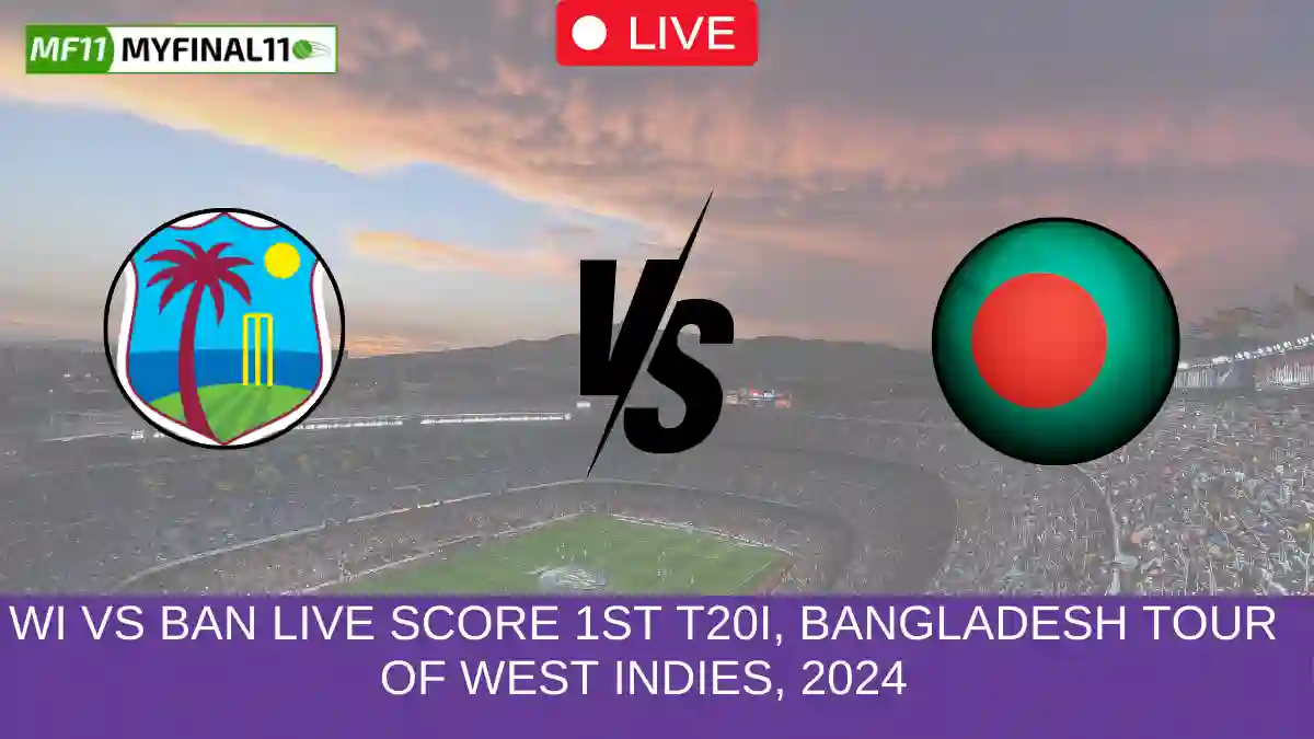 WI vs BAN Live Score 1st T20I, Bangladesh tour of West Indies, 2024