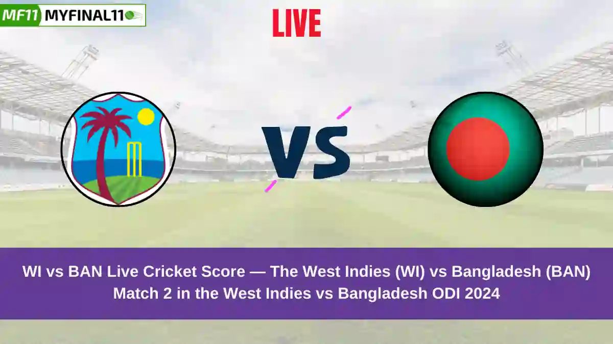 WI vs BAN Live Score: Scorecard, Ball by Ball Commentary - 2nd ODI, West Indies vs Bangladesh ODI 2024