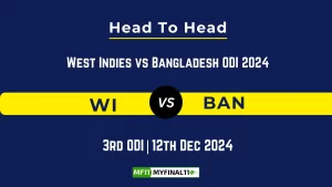 WI vs BAN Player Battle, Head to Head Team Stats, Team Record