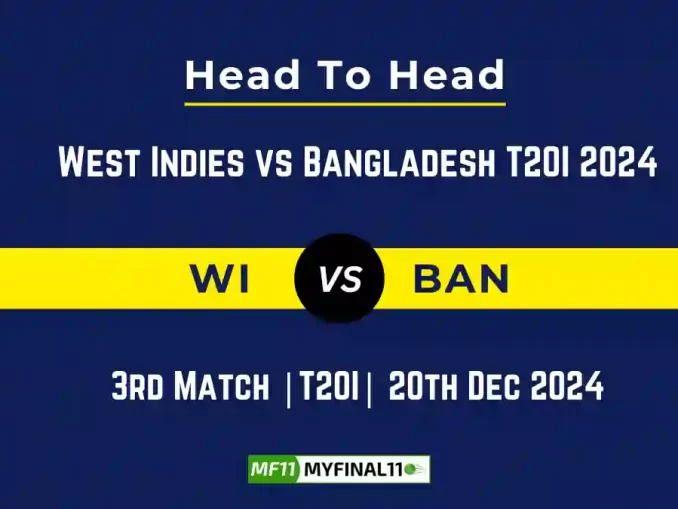 WI vs BAN Player Battle, Head to Head Team Stats, Team Record - West Indies vs Bangladesh T20I 2024