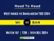 WI vs BAN Player Battle, Head to Head Team Stats, Team Record - West Indies vs Bangladesh T20I 2024