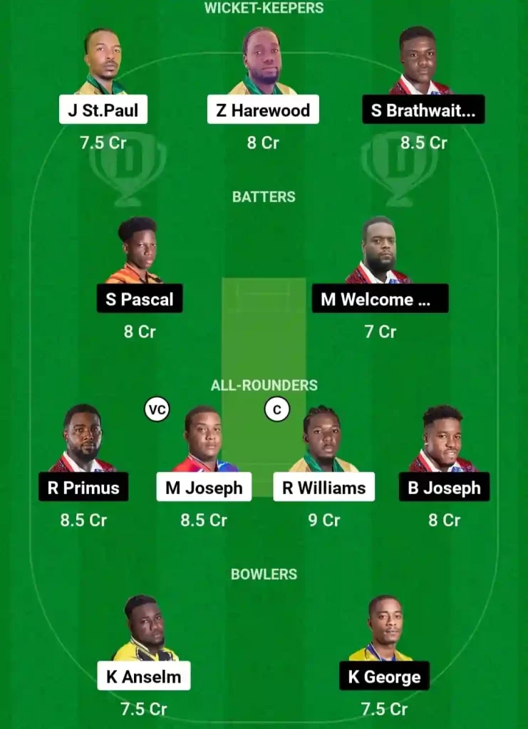 TVH vs CRD Dream11 Prediction Today: Match 23 Pitch Report, Playing11 and Stats | West Indies Nature Isle T10, 2024