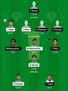 SD vs RAD Dream11 Prediction Today: Match 26 Pitch Report, Playing11 and Stats | Bangladesh T20 National League 2024