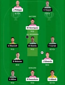 SIX vs STA Dream11 Prediction Today: Match 11 Pitch Report, Playing11 and Stats | Australian T20 League Bash 2024