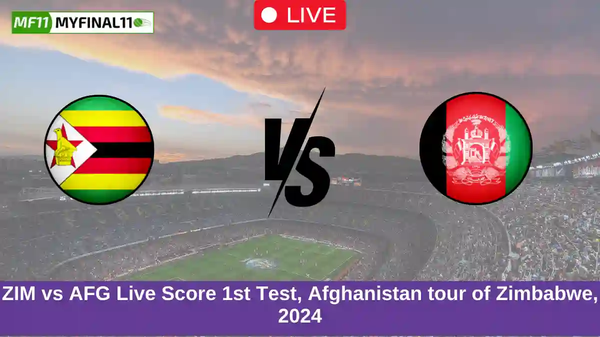 ZIM vs AFG Live Score 1st Test, Afghanistan tour of Zimbabwe, 2024