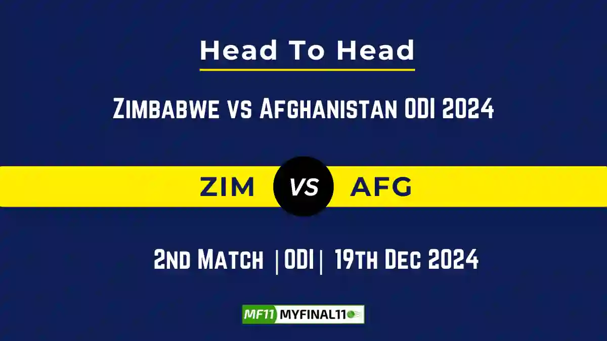 ZIM vs AFG Player Battle, Head to Head Team Stats, Team Record - Zimbabwe vs Afghanistan ODI 2024