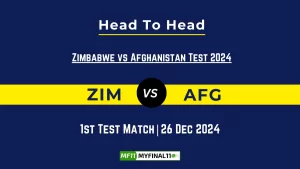 ZIM vs AFG Player Battle, Head to Head Team Stats, Team Record - Zimbabwe vs Afghanistan Test 2024