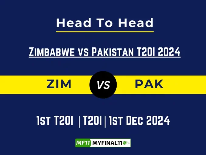 ZIM vs PAK Player Battle, Head to Head Team Stats, Team Record