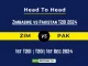 ZIM vs PAK Player Battle, Head to Head Team Stats, Team Record