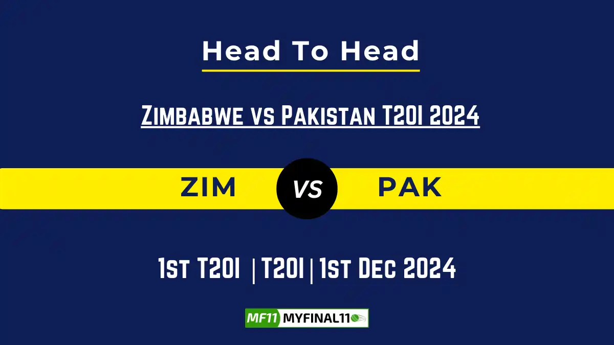 ZIM vs PAK Player Battle, Head to Head Team Stats, Team Record