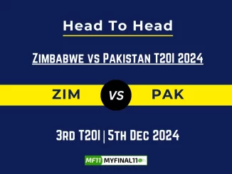 ZIM vs PAK Player Battle, Head to Head Team Stats, Team Record