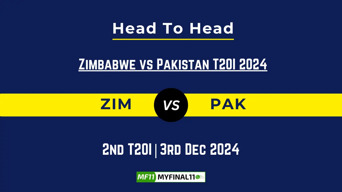 ZIM vs PAK Player Battle, Head to Head Team Stats, Team Record