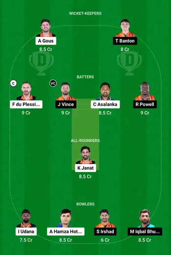 MSA vs DB Dream11 Prediction Today Abu Dhabi T10 team - 1