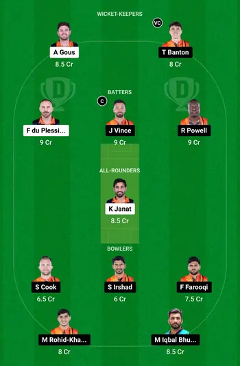 MSA vs DB Dream11 Prediction Today Abu Dhabi T10 team - 2