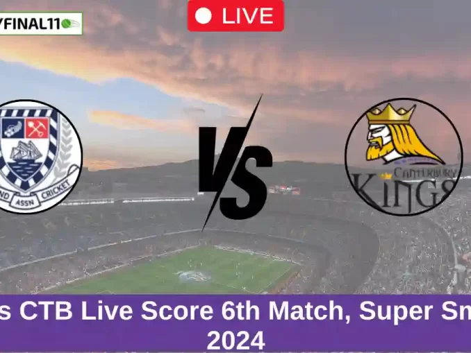 AA vs CTB Live Score 6th Match, Super Smash, 2024