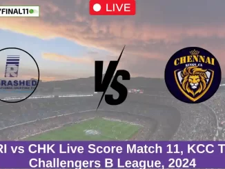 ARI vs CHK Live Score Match 11, KCC T20 Challengers B League, 2024