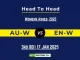 AU-W vs EN-E Player Battle, Head to Head Team Stats, Team Record