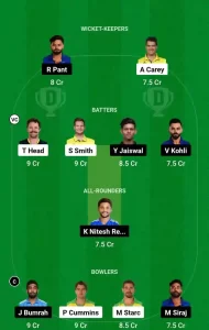 AUS vs IND Dream11 Prediction