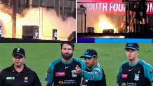 Brisbane Heat vs Hobart Hurricanes Match Stopped Due to Fire