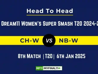 CH-W vs NB-W Player Battle, Head to Head Team Stats, Team Record – Dream11 Women's Super Smash T20 2024-25