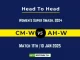 CM-W vs AH-W Player Battle, Head to Head Team Stats, Team Record 2025