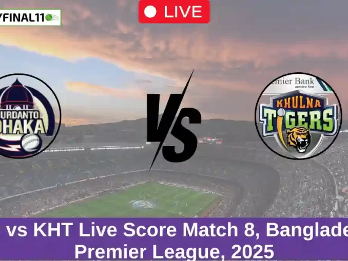 DC vs KHT Live Score Match 8, Bangladesh Premier League, 2025