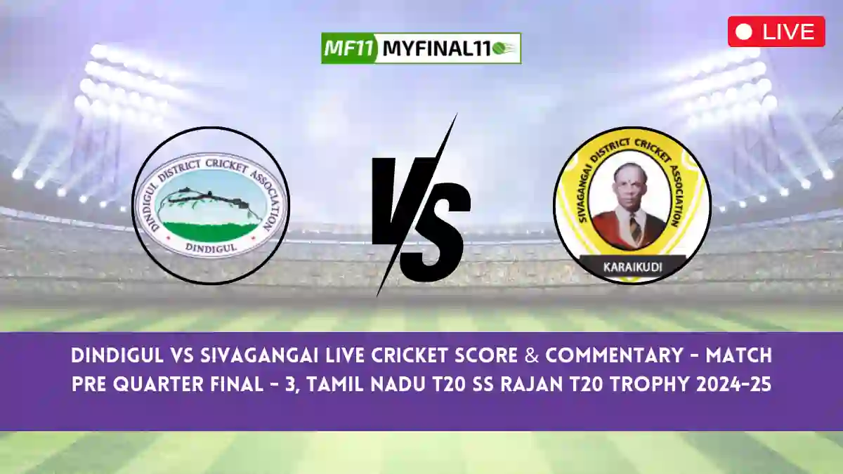 DNL vs SIV Live Score Scorecard, Ball by Ball Commentary - Pre Quarter Final - 3, Tamil Nadu T20 SS Rajan T20 Trophy 2024-25