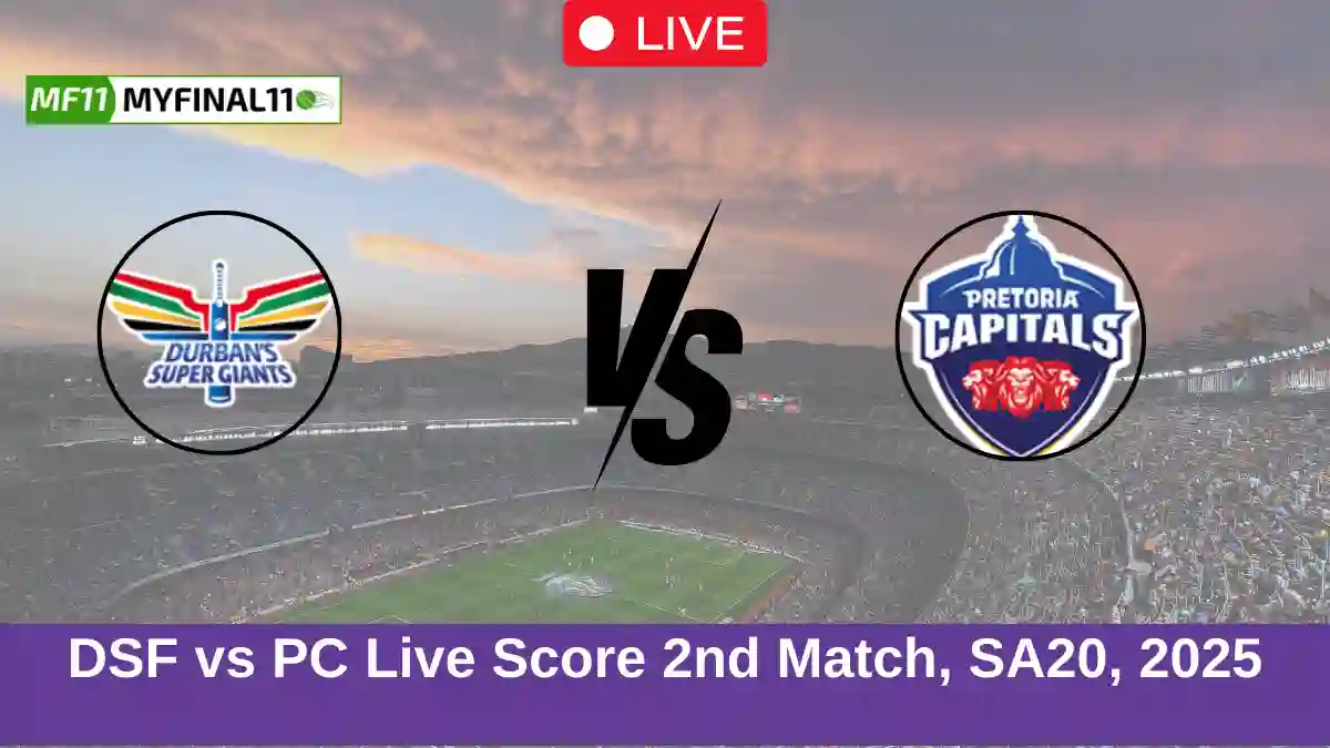 DSG vs PC Live Score 2nd Match, SA20, 2025