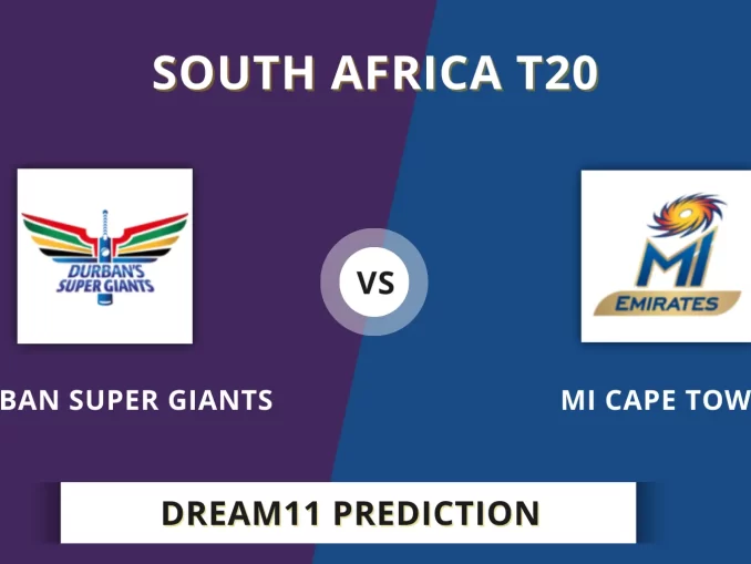 DSG vs MICT Dream11 Prediction, SA20 T20 2025