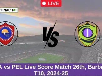 GUA vs PEL Live Score: Scorecard, Ball by Ball Commentary