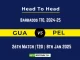 GUA vs PEL Player Battle, Head to Head Team Stats, Team Record – Barbados T10, 2024-25