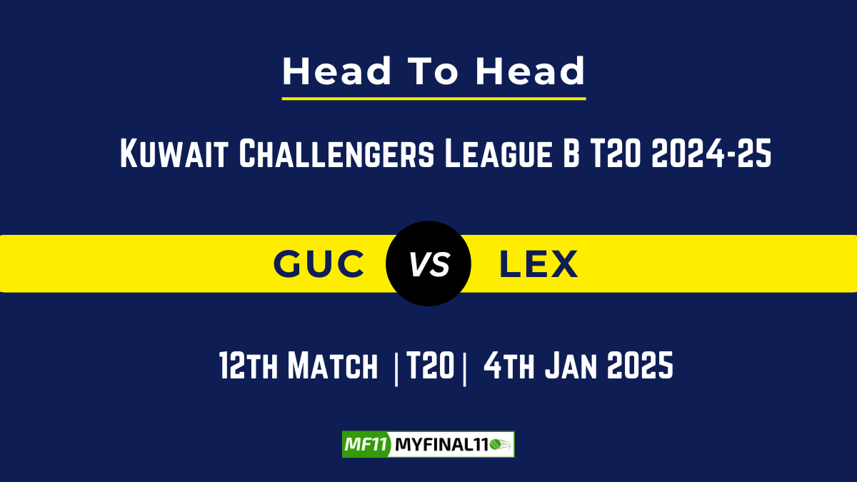 GUC vs LEX Player Battle, Head to Head Team Stats, Team Record – Kuwait Challengers League B T20 2025