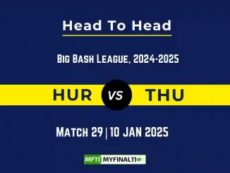 HUR vs THU Player Battle, Head to Head Team Stats, Team Record 2025