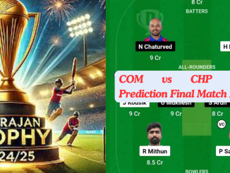 COM vs CHP Dream11 Prediction Today: Final Pitch Report, Playing11 and Stats | Tamil Nadu T20 S.S.Rajan Trophy 2024