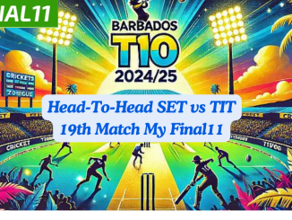 SET vs TIT Player Battle, Head to Head Team Stats, Team Record – Barbados T10 2024-25