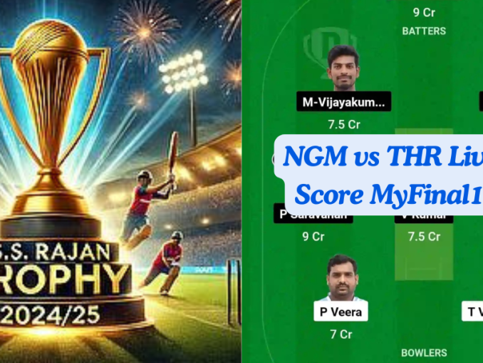 NGM vs THR Live Score: Scorecard, Ball by Ball Commentary - Pre Quarter Final - 2, Tamil Nadu T20 S.S.Rajan Trophy 2024