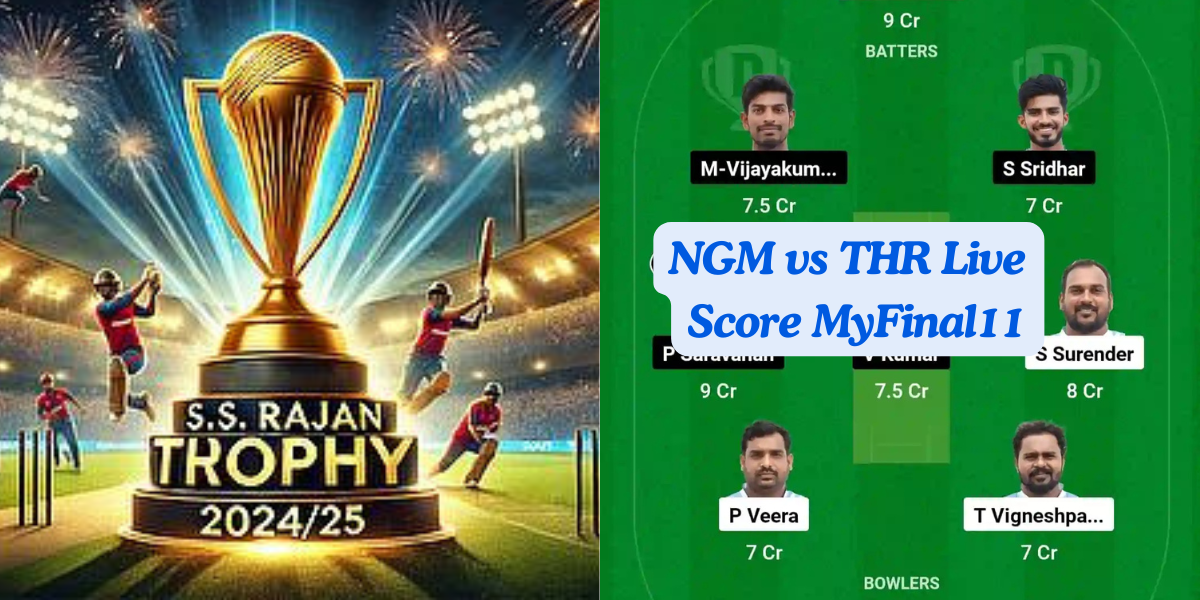 NGM vs THR Live Score: Scorecard, Ball by Ball Commentary - Pre Quarter Final - 2, Tamil Nadu T20 S.S.Rajan Trophy 2024