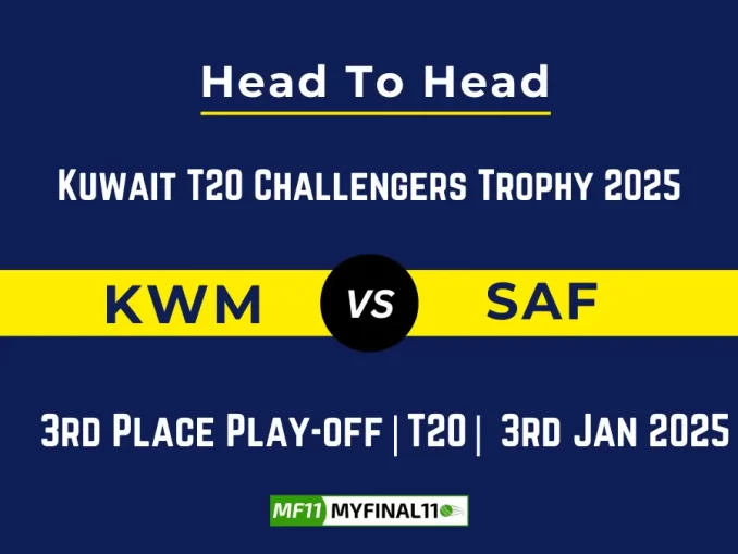 KWM vs SAF Player Battle, Head to Head Team Stats, Team Record