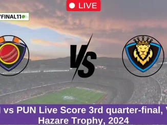 MAH vs PUN Live Score 3rd quarter-final, Vijay Hazare Trophy, 2024